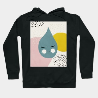 Drop, Abstract, Mid century modern kids wall art, Nursery room Hoodie